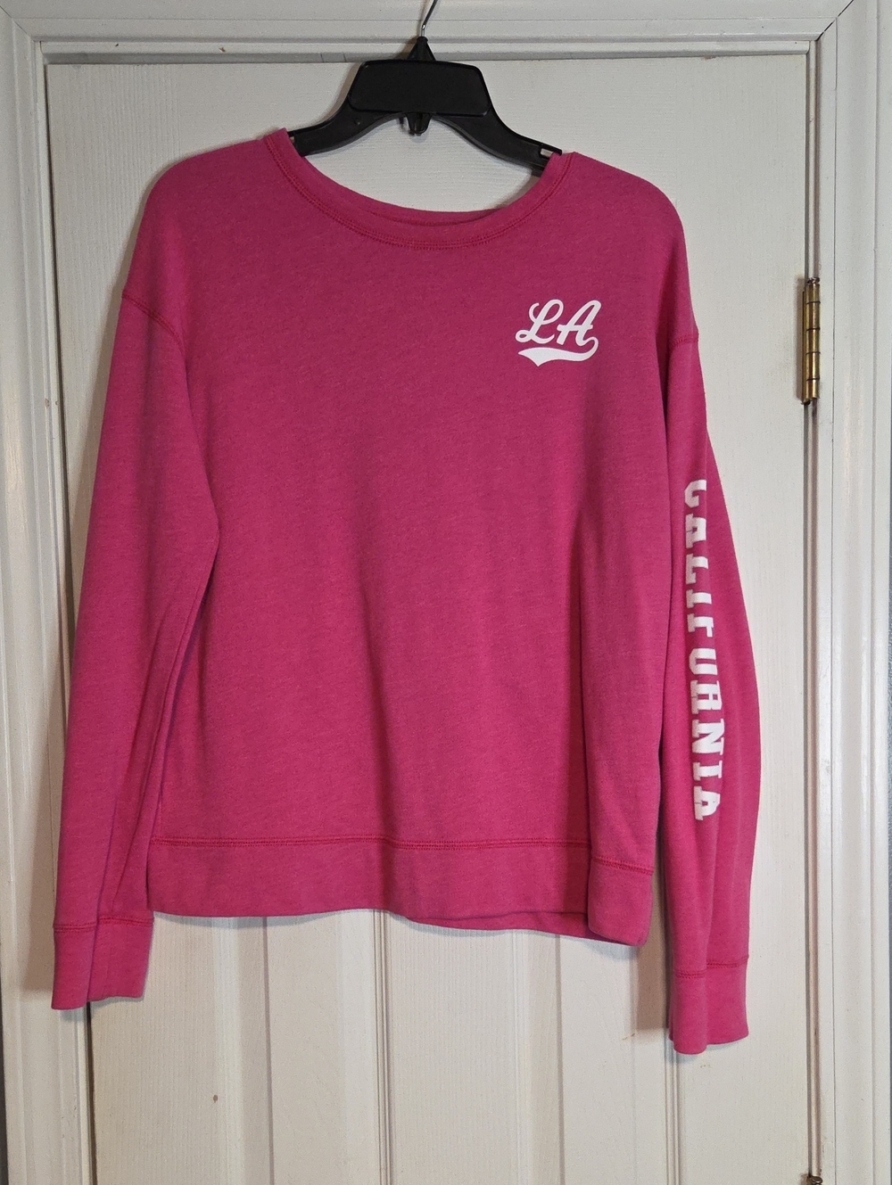 Hollister Hot Pink LA Graphic Crewneck Sweatshirt